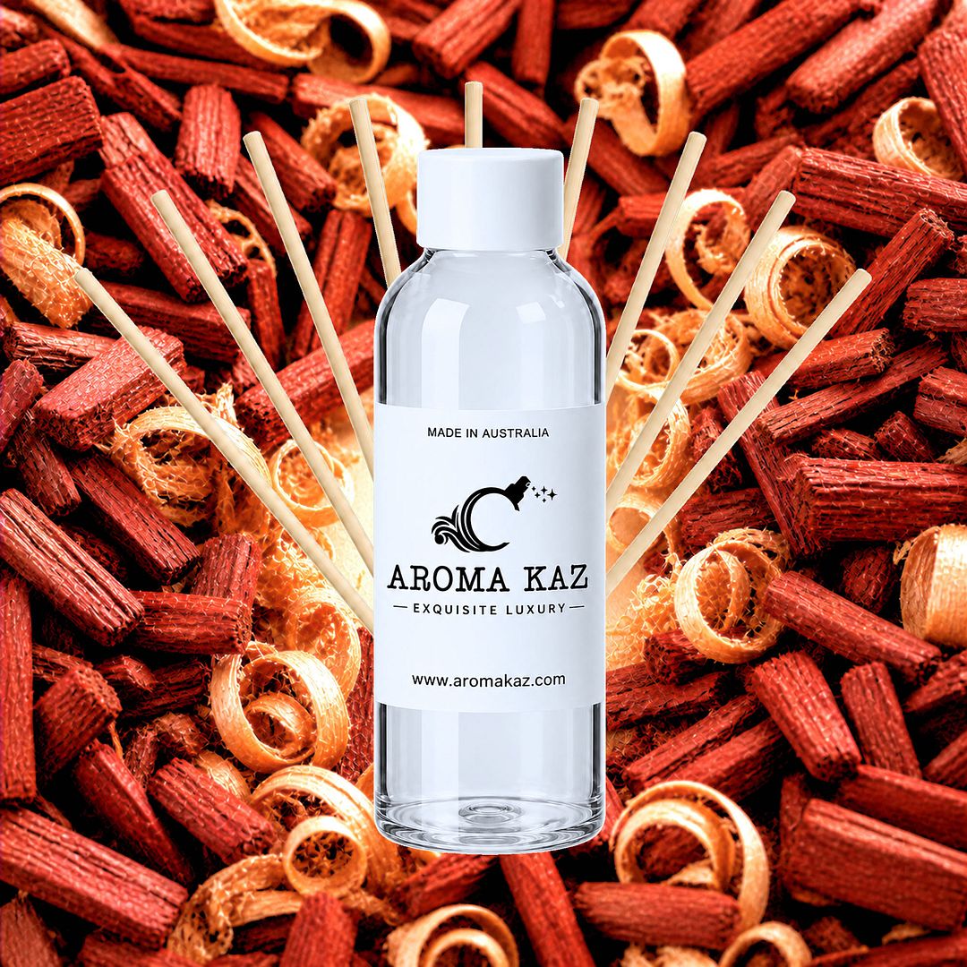 Australian Sandalwood Diffuser Fragrance Oil Refill – vegan, cruelty-free featuring warm woody sandalwood aroma, handmade in Australia.
