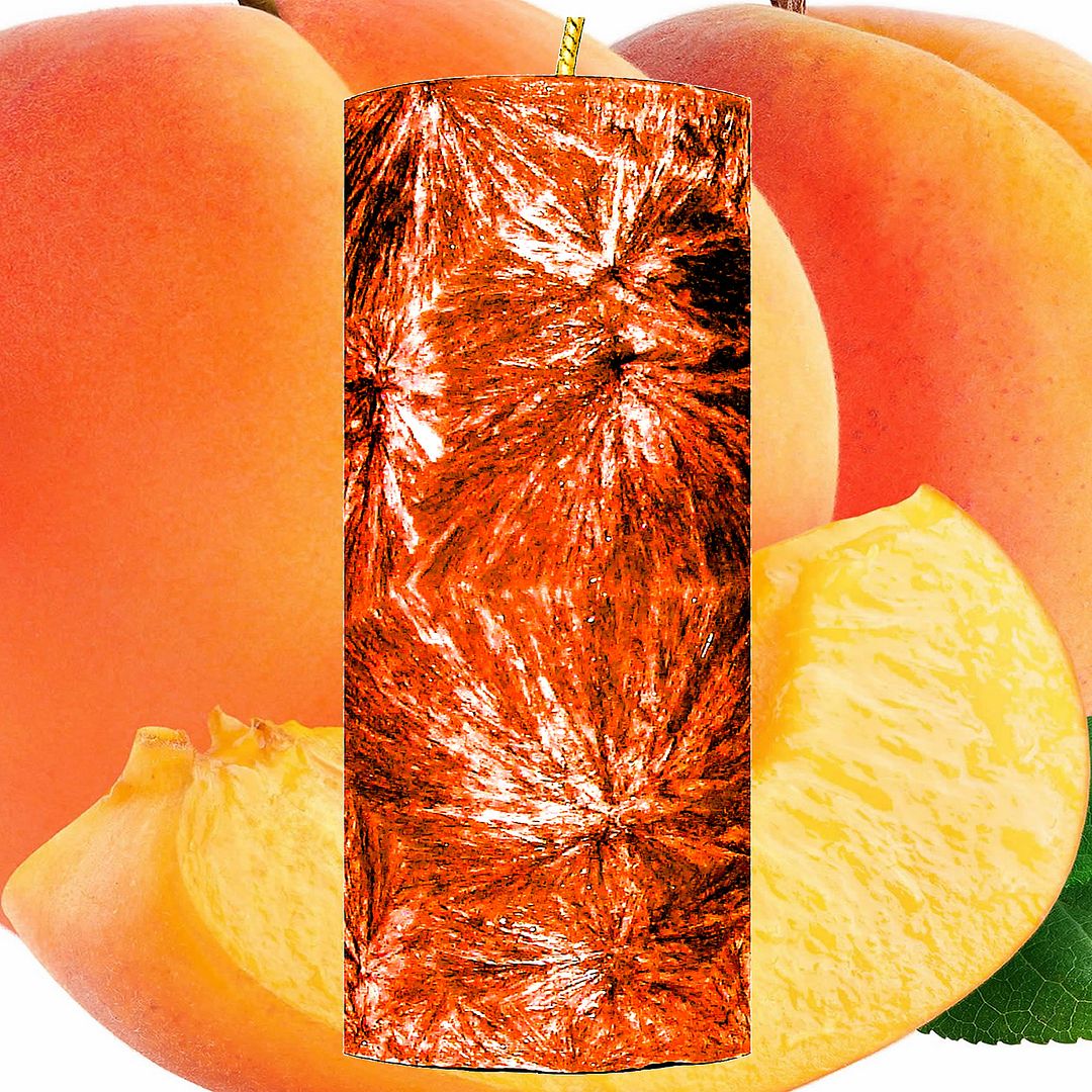 Apricot Peaches Scented Palm Wax Pillar Candle Hand Poured