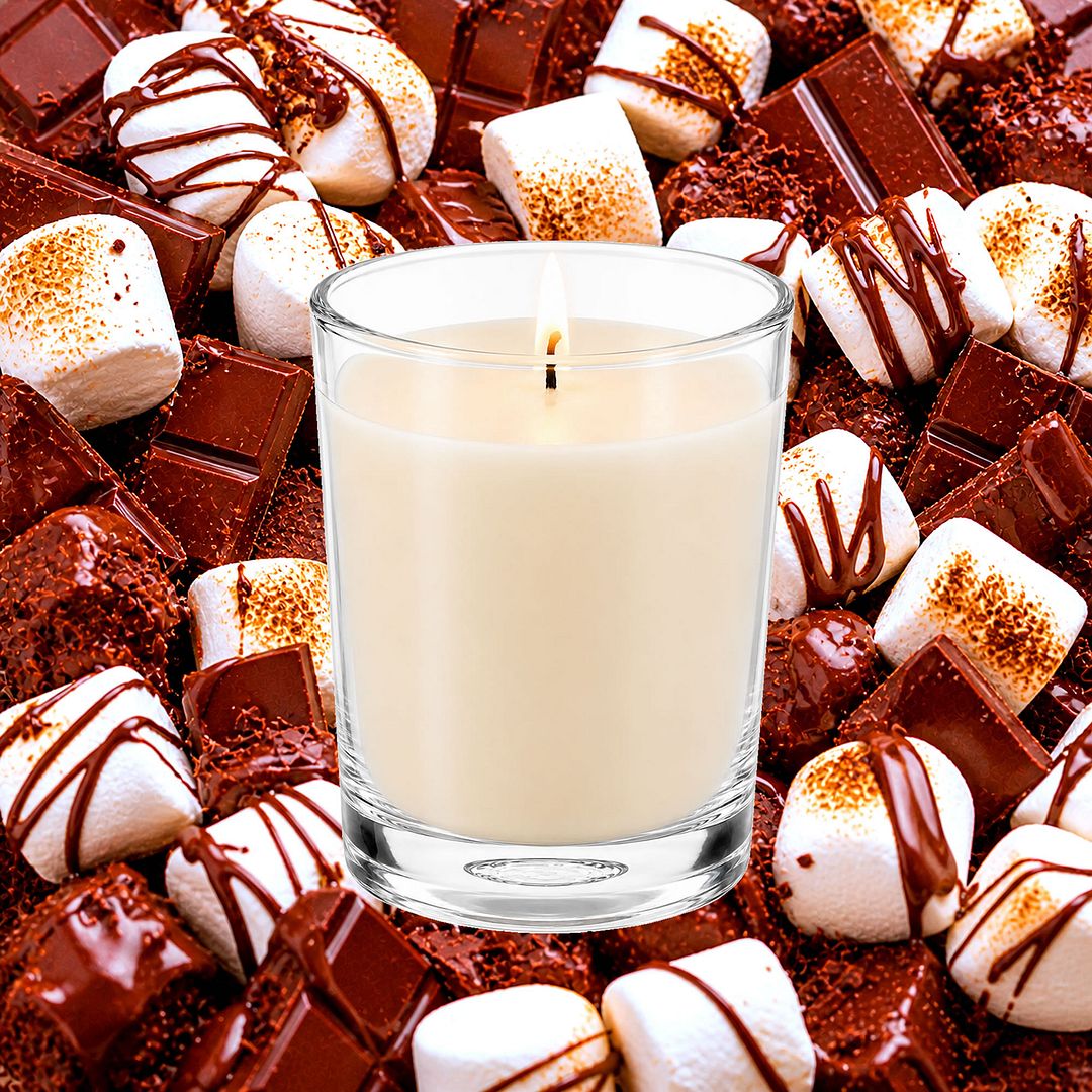 Chocolate Marshmallows Scented Votive Candles eco soy plant based – vegan, cruelty-free featuring sweet marshmallow and chocolate blend, handmade in Australia.