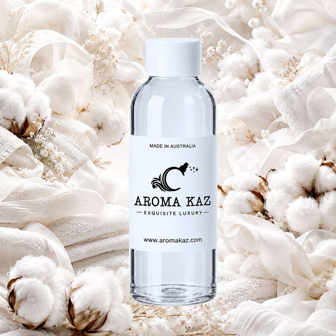 Clean Fresh Linen fragrance oil for candle making, soap making and perfume blending – vegan, cruelty-free featuring soft airy fresh linen fragrance, handmade in Australia.