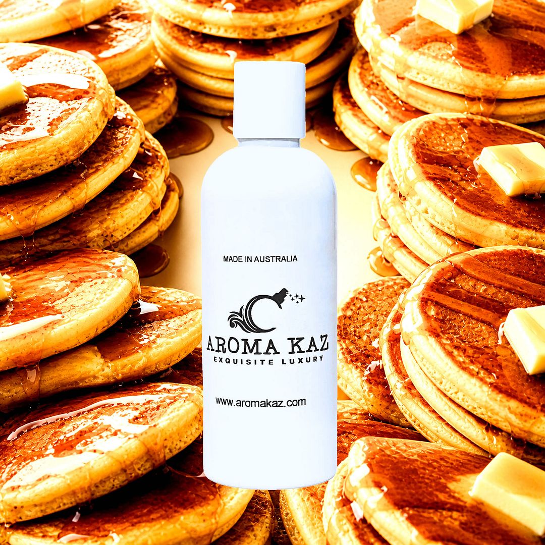 Pancakes & Maple Syrup Body Wash Shower Gel – vegan, cruelty-free featuring fluffy pancake sweetness and rich maple syrup, handmade in Australia.