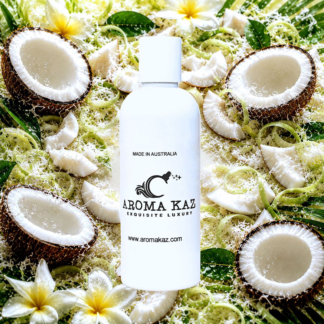 Coconut Lemongrass Body Massage Oil – vegan, cruelty-free coconut and citrusy lemongrass blend, handmade in Australia.