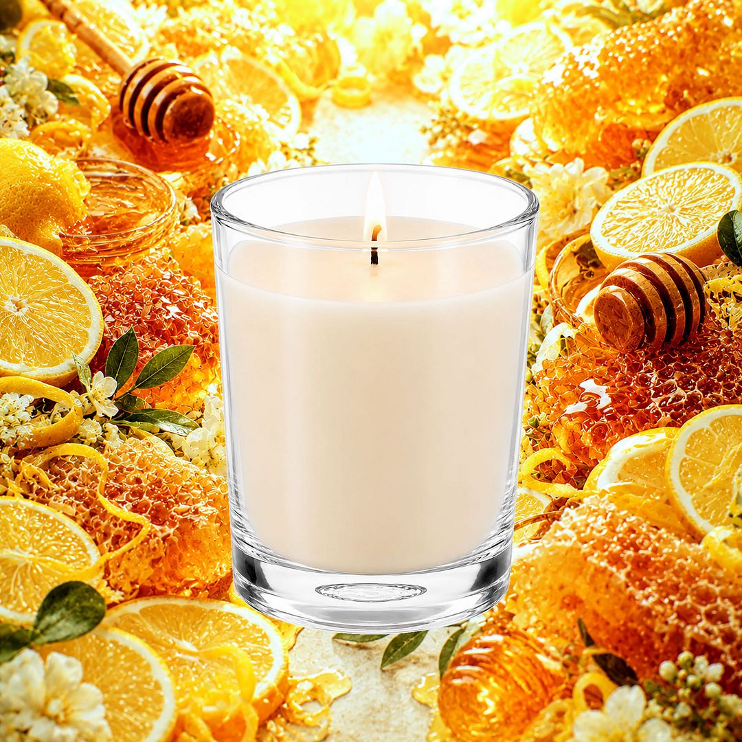 Manuka Honey & Lemon Scented Votive Candles eco soy plant based – vegan, cruelty-free featuring soothing manuka honey and bright lemon zest, handmade in Australia.