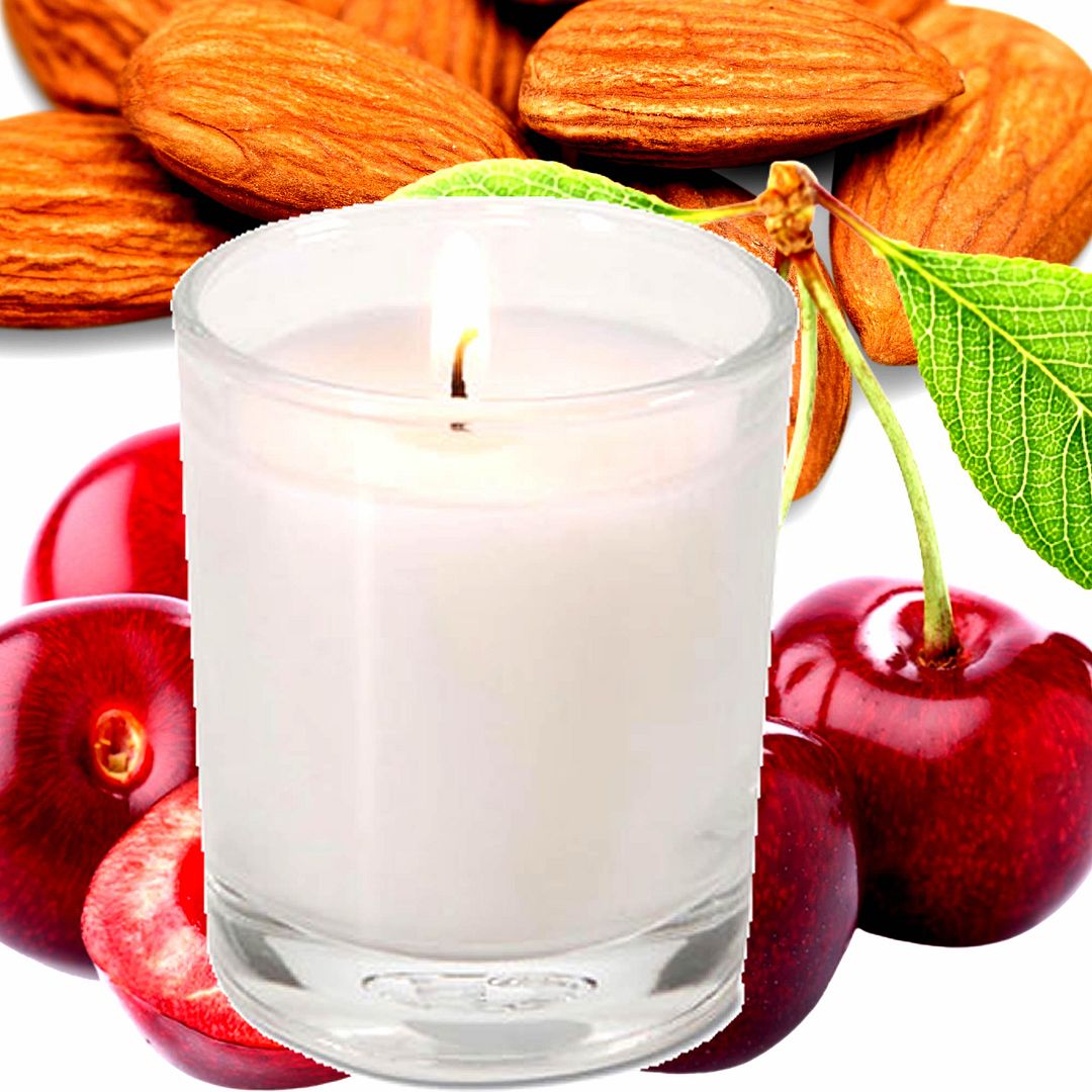 Cherry Almond Vanilla Scented Eco Soy Votive Candles Hand Poured