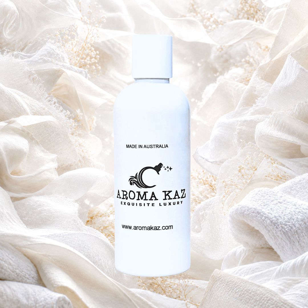 Clean Cotton Body Massage Oil – vegan, cruelty-free fresh laundry cotton aroma, handmade in Australia.