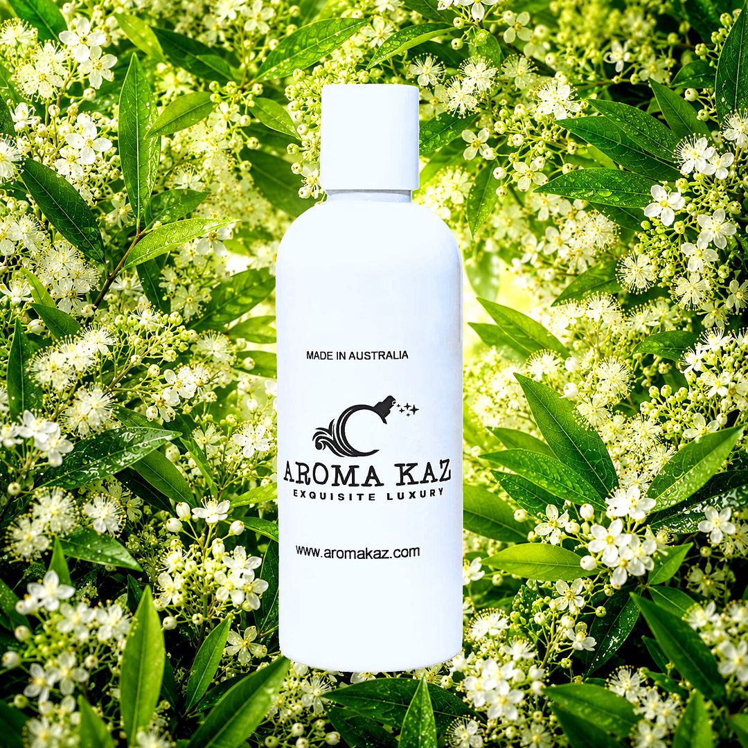 Australian Lemon Myrtle Body Massage Oil – vegan, cruelty-free uplifting citrus floral lemon myrtle, handmade in Australia.