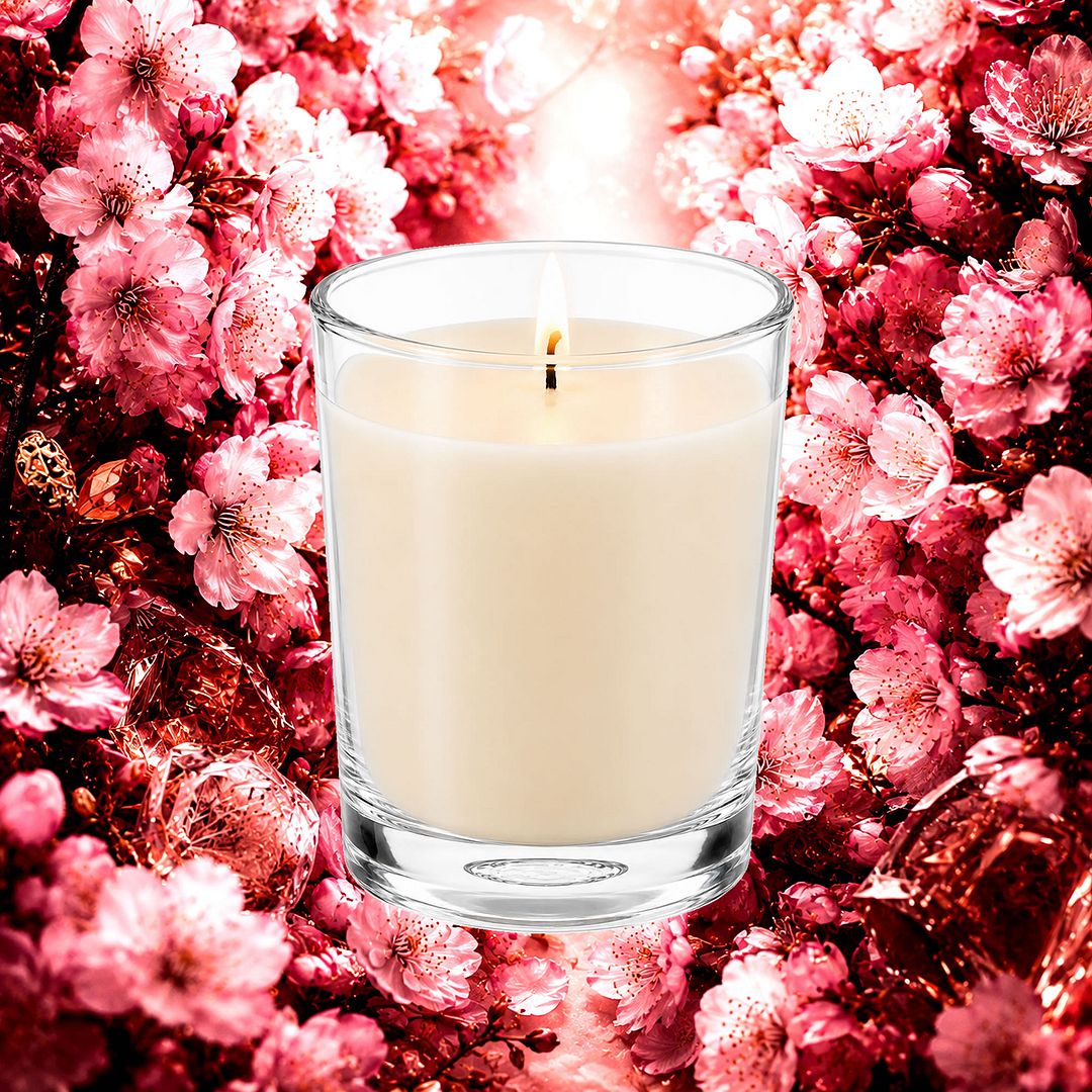 Musk Cherry Blossoms Scented Votive Candles eco soy plant based – vegan, cruelty-free featuring sweet cherry blossoms and soft musk, handmade in Australia.