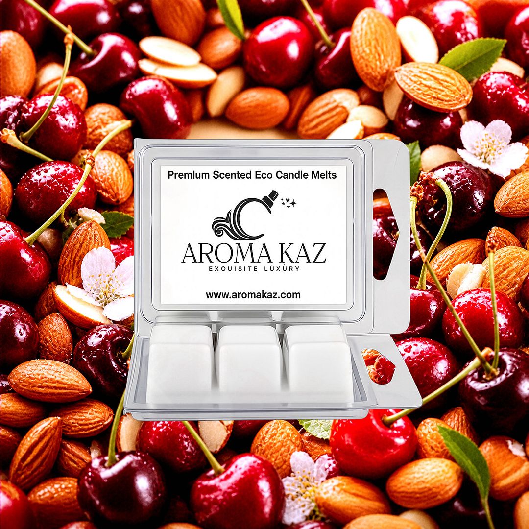 Cherry Almond eco soy wax melts – vegan, cruelty-free featuring sweet cherry and nutty almond blend, handmade in Australia.