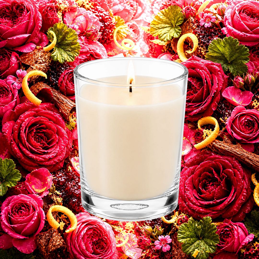 Rose Jam Scented Votive Candles eco soy plant based – vegan, cruelty-free featuring sweet sugared roses and soft fruity floral notes, handmade in Australia.