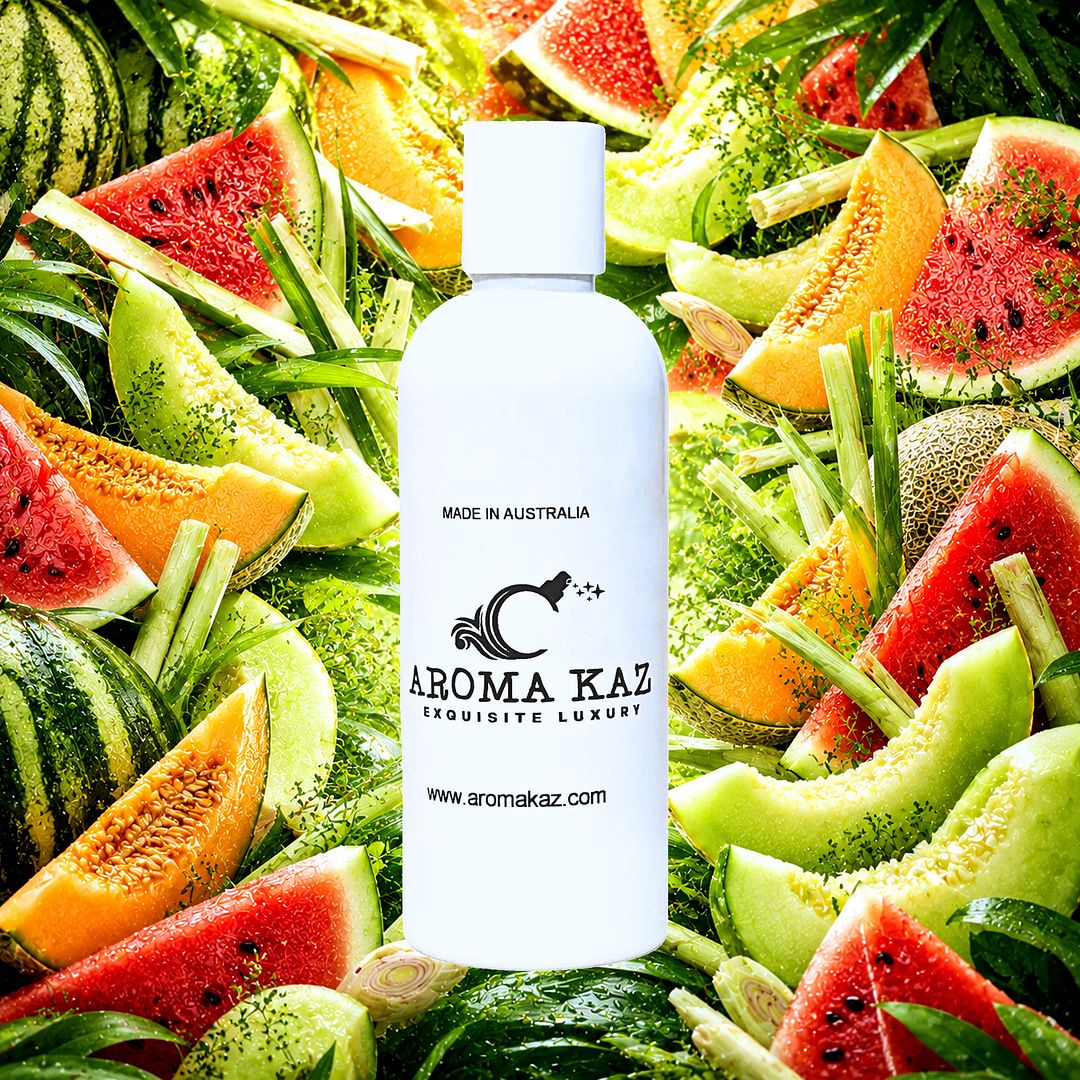 Lemongrass & Wild Melons Body Wash Shower Gel – vegan, cruelty-free featuring tropical melon and citrus lemongrass notes, handmade in Australia.