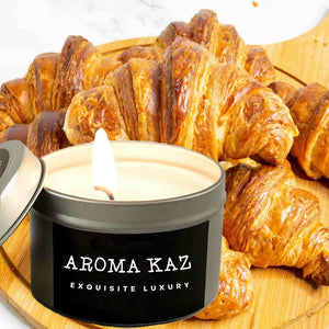 French Croissants Scented Eco Soy Tin Candles Hand Poured