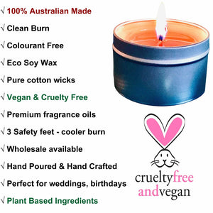Fresh Lilac Scented Eco Soy Tin Candles Hand Poured