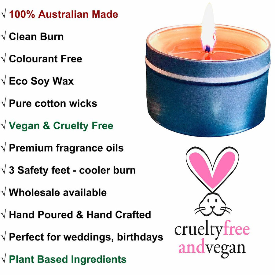 Pink Butter Icing Scented Eco Soy Tin Candles Hand Poured