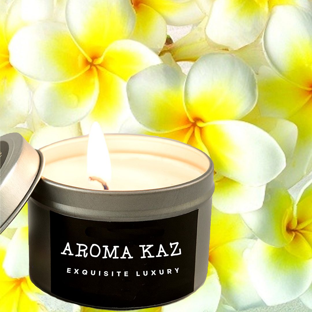 Frangipani Scented Eco Soy Tin Candles Hand Poured