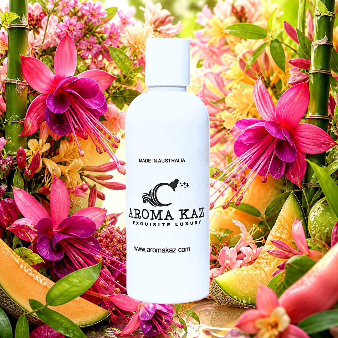 Fuchsia & Honeysuckle Body Massage Oil – vegan, cruelty-free, plant-based hydrating oil with bright floral fuchsia and sweet honeysuckle, handmade in Australia.