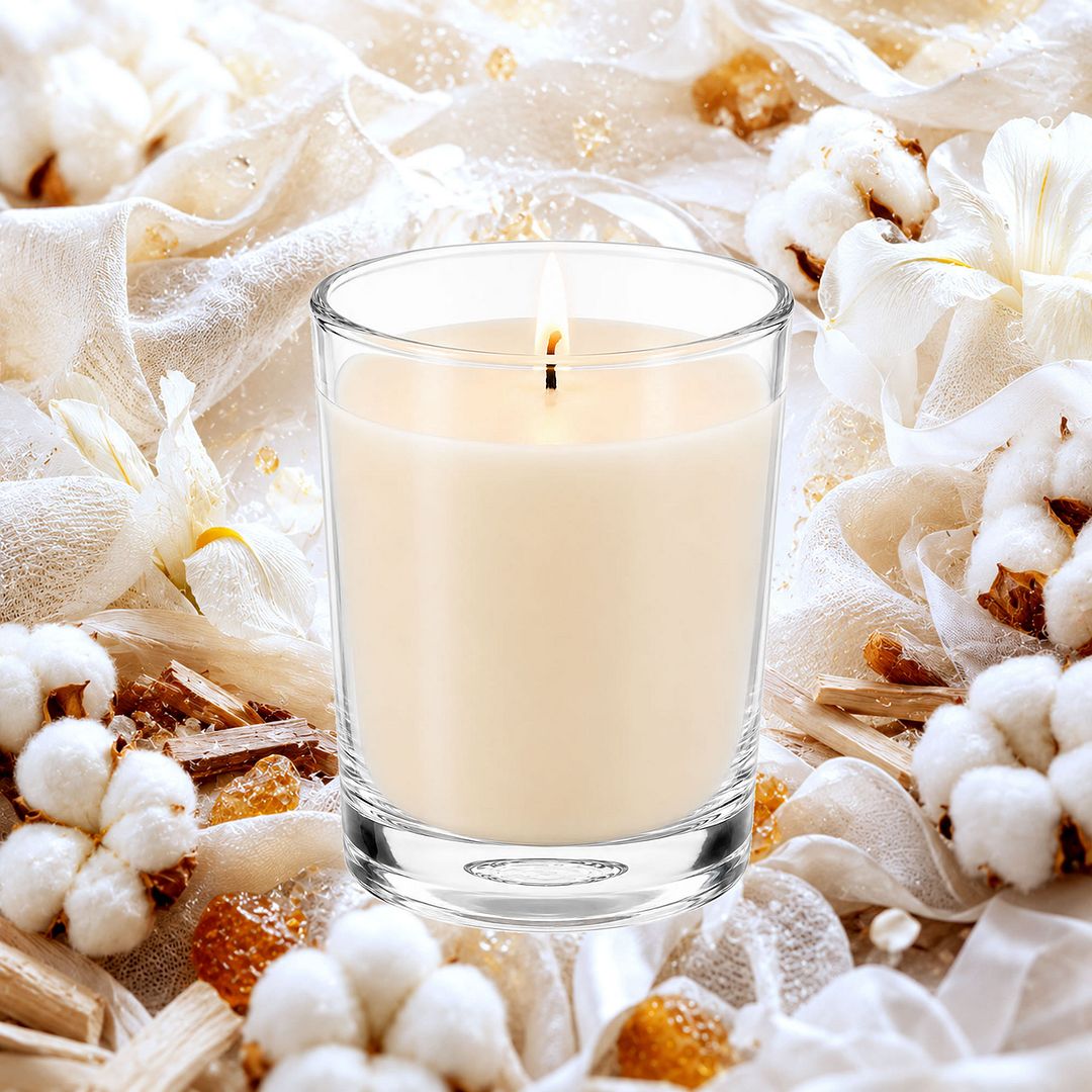 Egyptian Cotton Scented Votive Candles eco soy plant based – vegan, cruelty-free featuring a fresh clean cotton and soft airy aroma with egyptian perfumes, handmade in Australia.