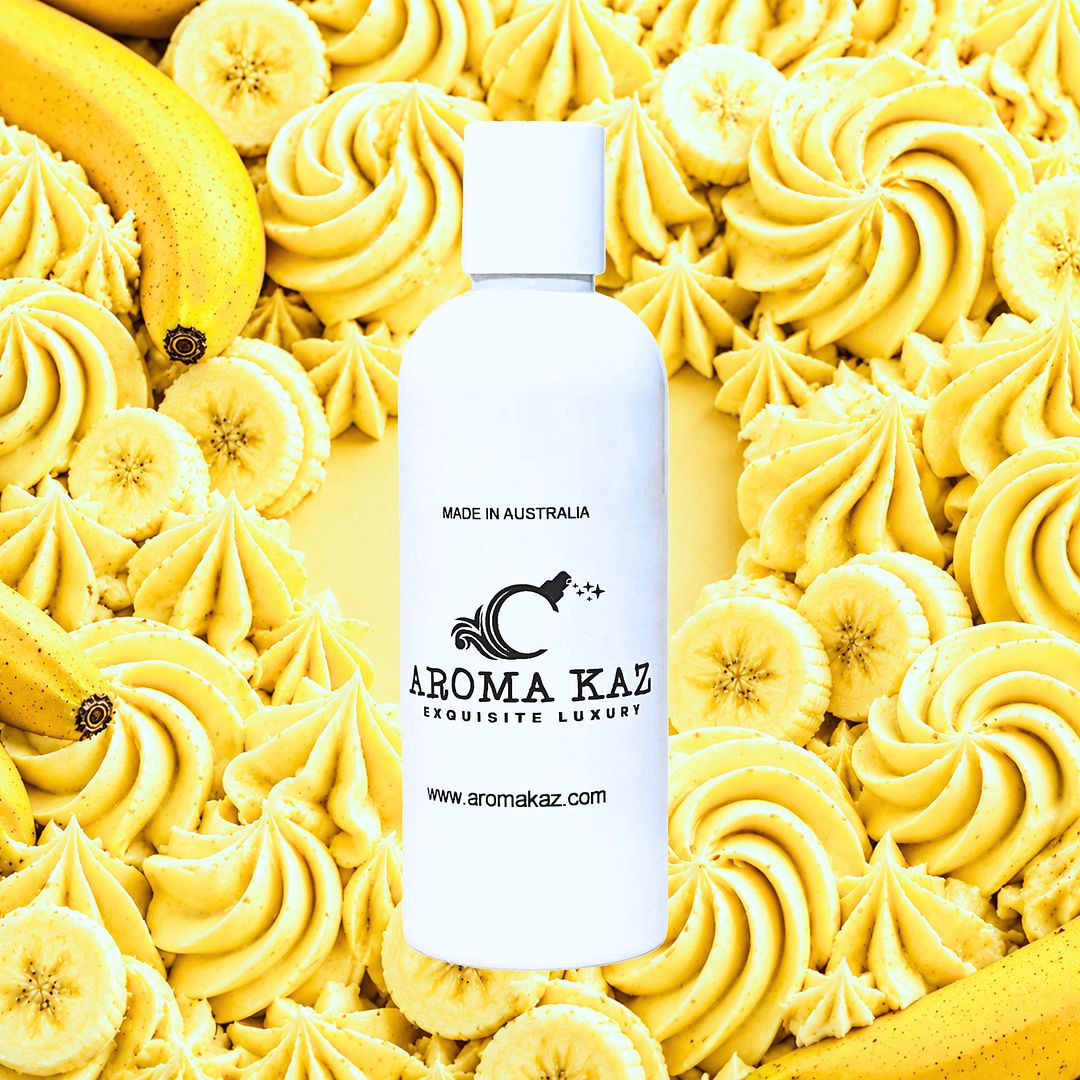 Banana Buttercream Body Wash Shower Gel – vegan, cruelty-free featuring creamy banana dessert aroma, handmade in Australia.