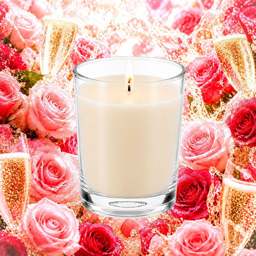 Champagne Roses Scented Votive Candles eco soy plant based – vegan, cruelty-free featuring sparkling rose floral aroma, handmade in Australia.