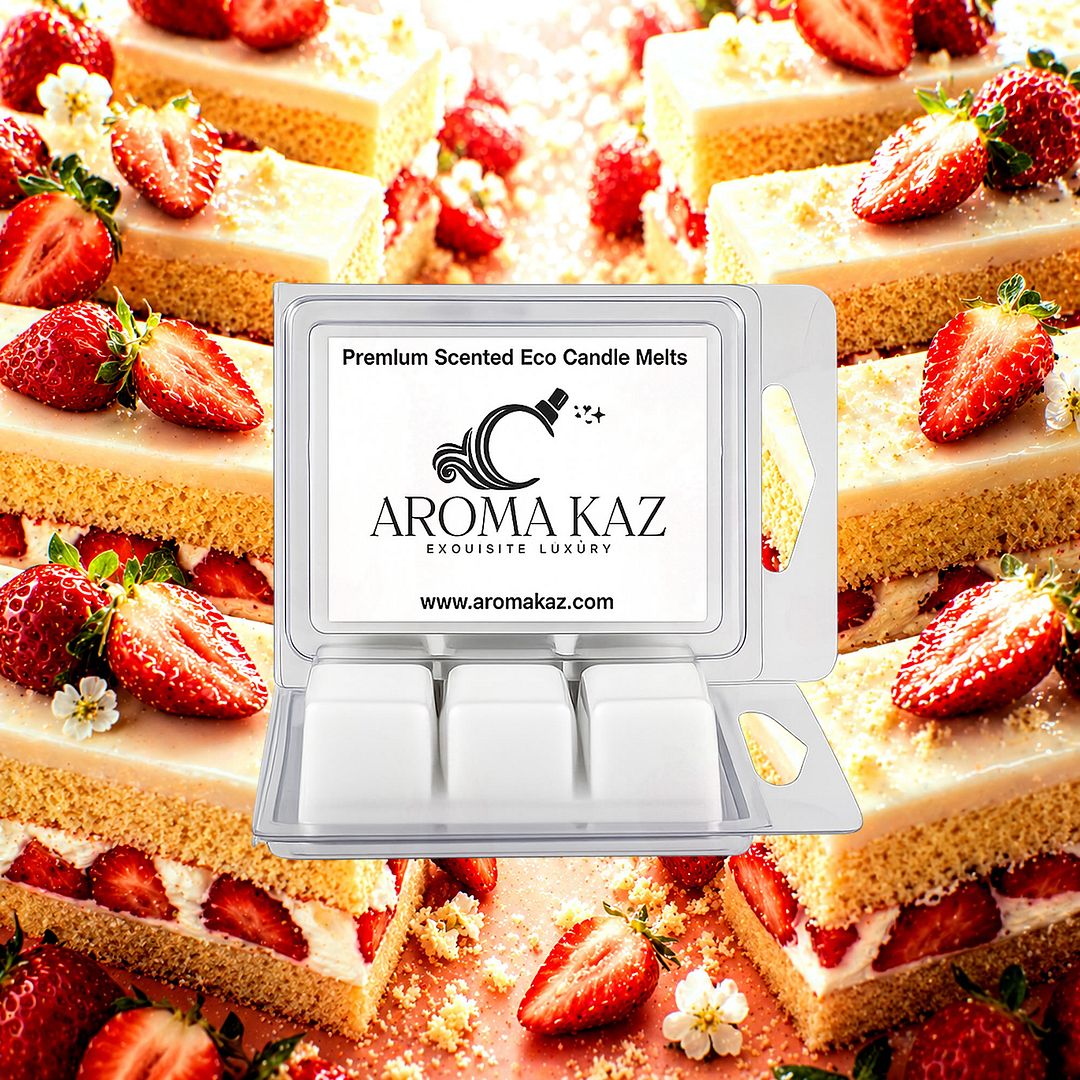Strawberry Shortcake eco soy wax melts – vegan, cruelty-free featuring sweet strawberry shortcake and creamy vanilla, handmade in Australia.