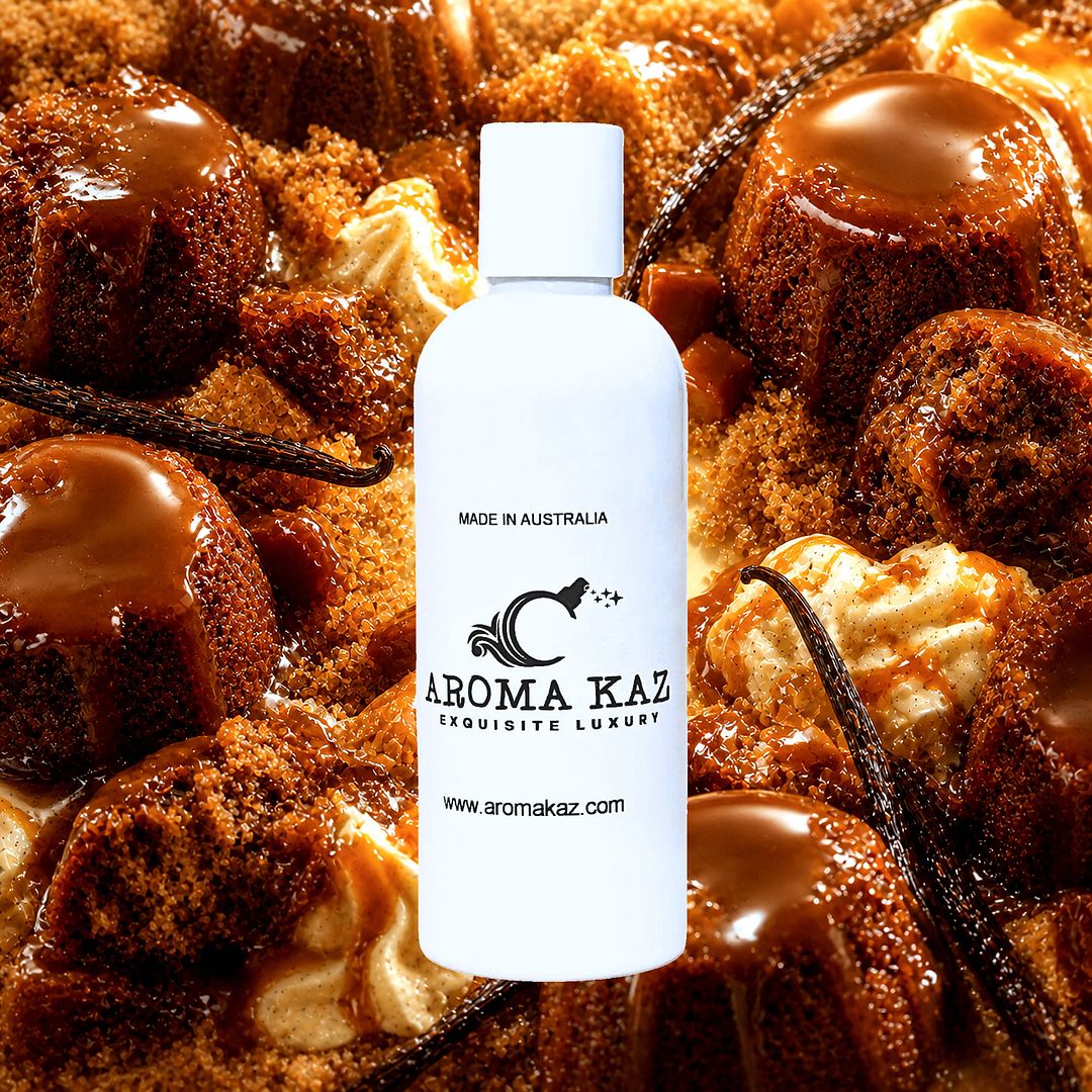 Butterscotch Pudding Body Wash Shower Gel – vegan, cruelty-free featuring rich butterscotch dessert aroma, handmade in Australia.