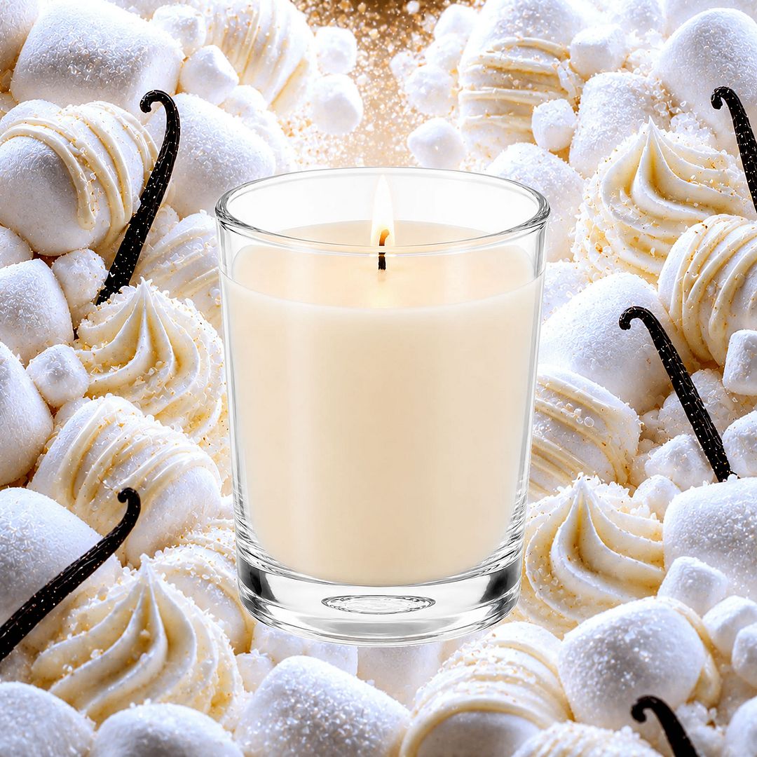 Vanilla Marshmallows Scented Votive Candles eco soy plant based – vegan, cruelty-free featuring soft creamy vanilla and fluffy marshmallow aroma, handmade in Australia.