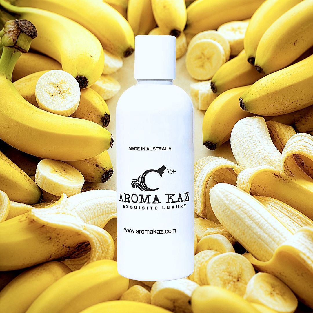 Fresh Bananas Body Massage Oil – vegan, cruelty-free, plant-based hydrating oil with sweet ripe banana aroma, handmade in Australia.