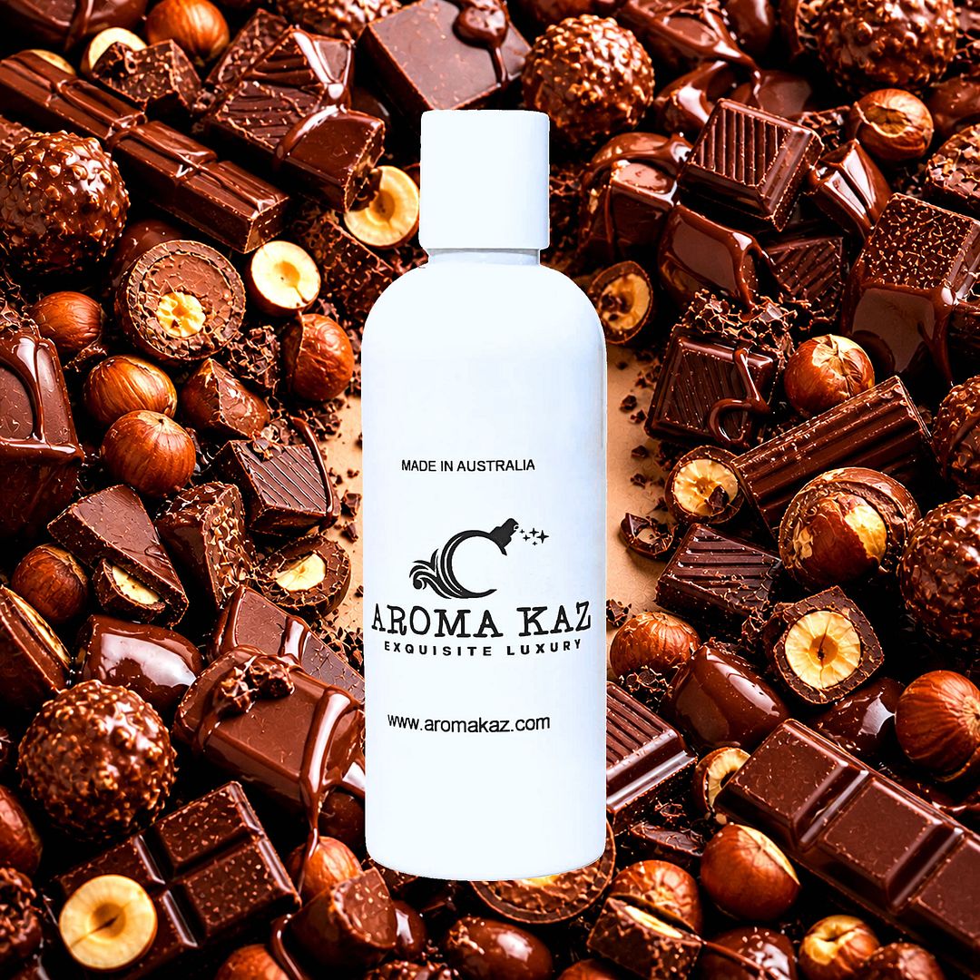 Chocolate Hazelnut Body Wash Shower Gel – vegan, cruelty-free featuring creamy chocolate and toasted hazelnut fragrance, handmade in Australia.
