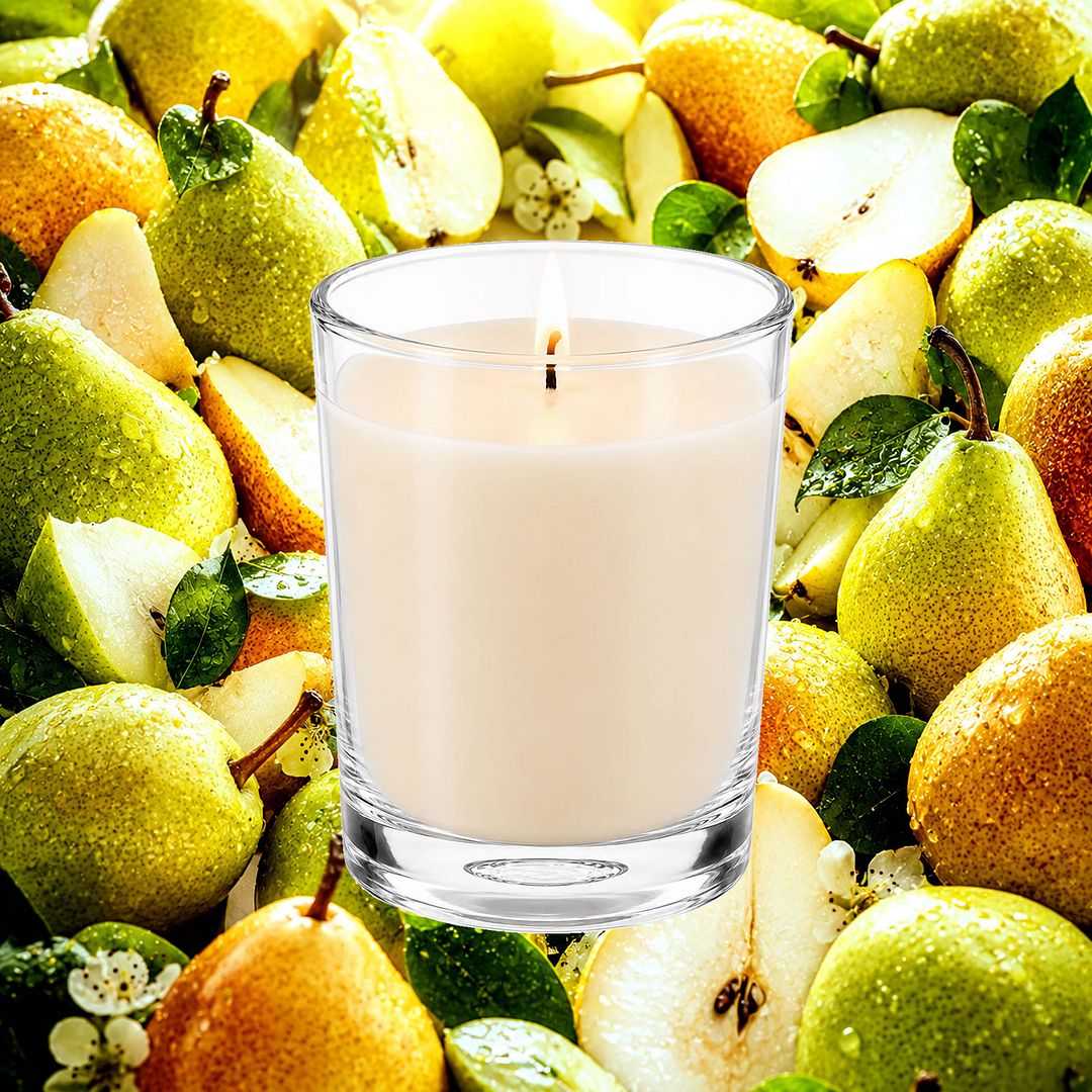 French Pears Scented Votive Candles eco soy plant based – vegan, cruelty-free featuring juicy sweet pear undertones, handmade in Australia.