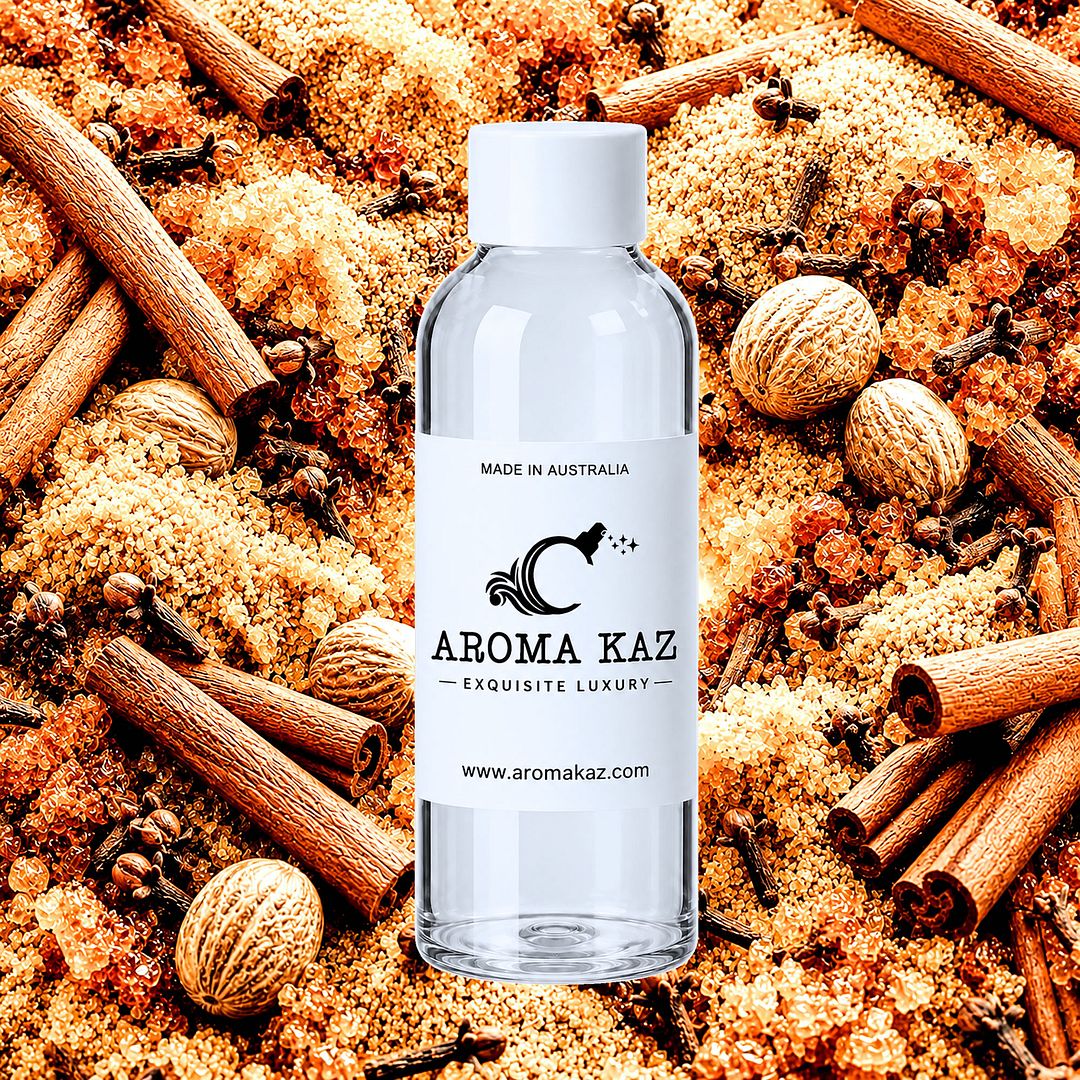Brown Sugar Cinnamon Spice fragrance oil for candle making, soap making and perfume blending – vegan, cruelty-free featuring warm cinnamon and brown sugar blend, handmade in Australia.