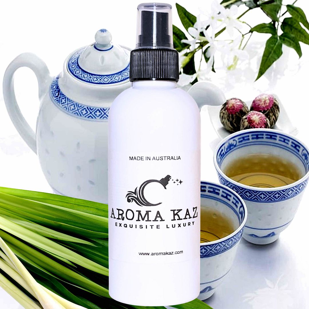 White Tea & Lemongrass Car Air Freshener Deodorizer Spray – Vegan, Cruelty-Free, Made in Australia - Long-Lasting Odor Eliminator for Smoke, Pets, Musty Smells – Perfect Gift for Car Lovers