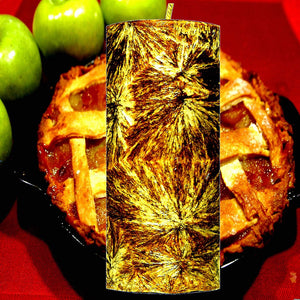 Warm Apple Pie Scented Palm Wax Pillar Candle – Vegan, Cruelty-Free, Made in Australia - Long-Lasting Fragrance – Perfect for Weddings, Birthdays, Christmas Gifts & All Occasions