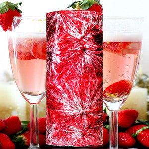 Strawberries & Champagne Scented Palm Wax Pillar Candle – Vegan, Cruelty-Free, Made in Australia - Long-Lasting Fragrance – Perfect for Weddings, Birthdays, Christmas Gifts & All Occasions