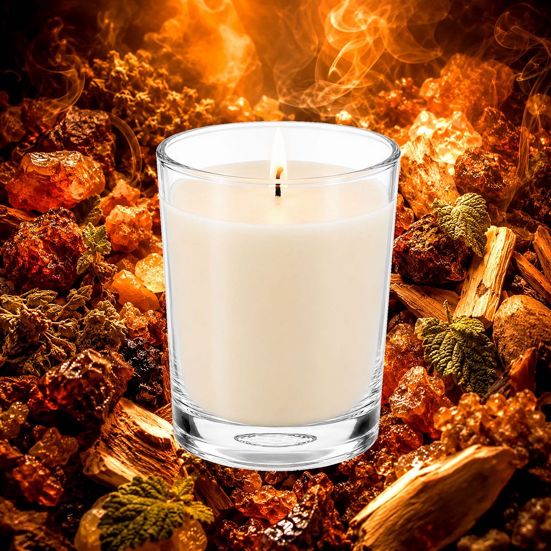 Frankincense & Myrrh Scented Votive Candles eco soy plant based – vegan, cruelty-free featuring deep resinous incense and warm ancient spice, handmade in Australia.