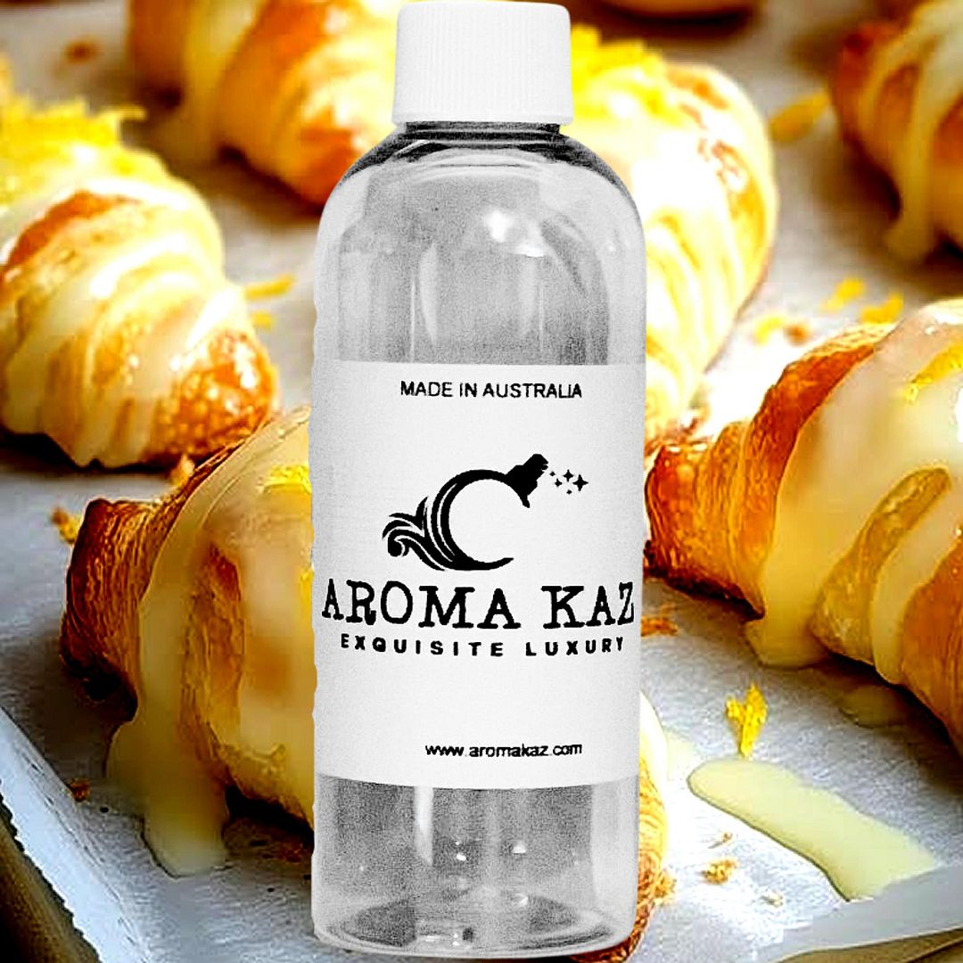 Lemon Cream Croissants Vegan candle and soap making fragrance oil, cruelty-free and made in Australia. Ideal for DIY crafts, candles, soaps, bath body and home fragrance projects.