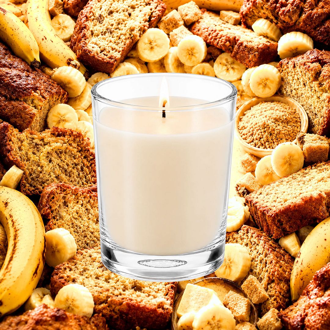 Banana Bread Scented Votive Candles eco soy plant based – vegan, cruelty-free featuring sweet baked banana fragrance, handmade in Australia.