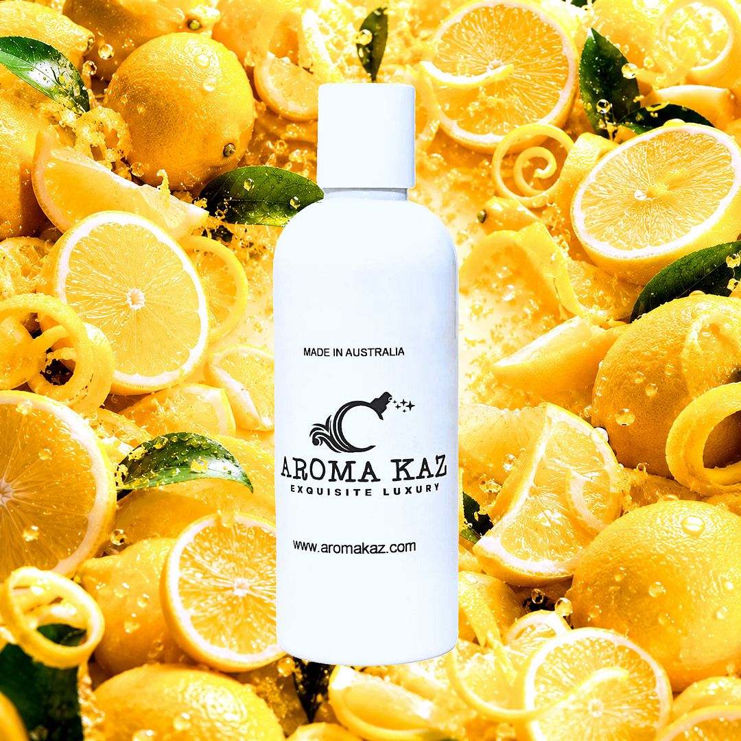 Citrus Lemons Body Massage Oil – vegan, cruelty-free bright fresh lemon aroma, handmade in Australia.