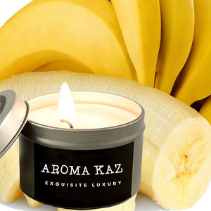 Fresh Bananas Scented Eco Soy Tin Candles Hand Poured