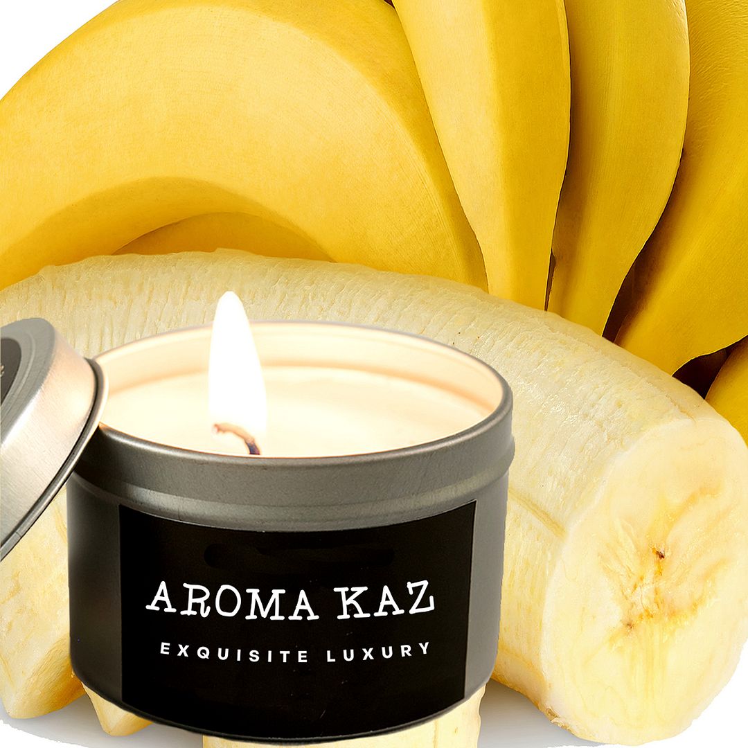 Fresh Bananas Scented Eco Soy Tin Candles Hand Poured