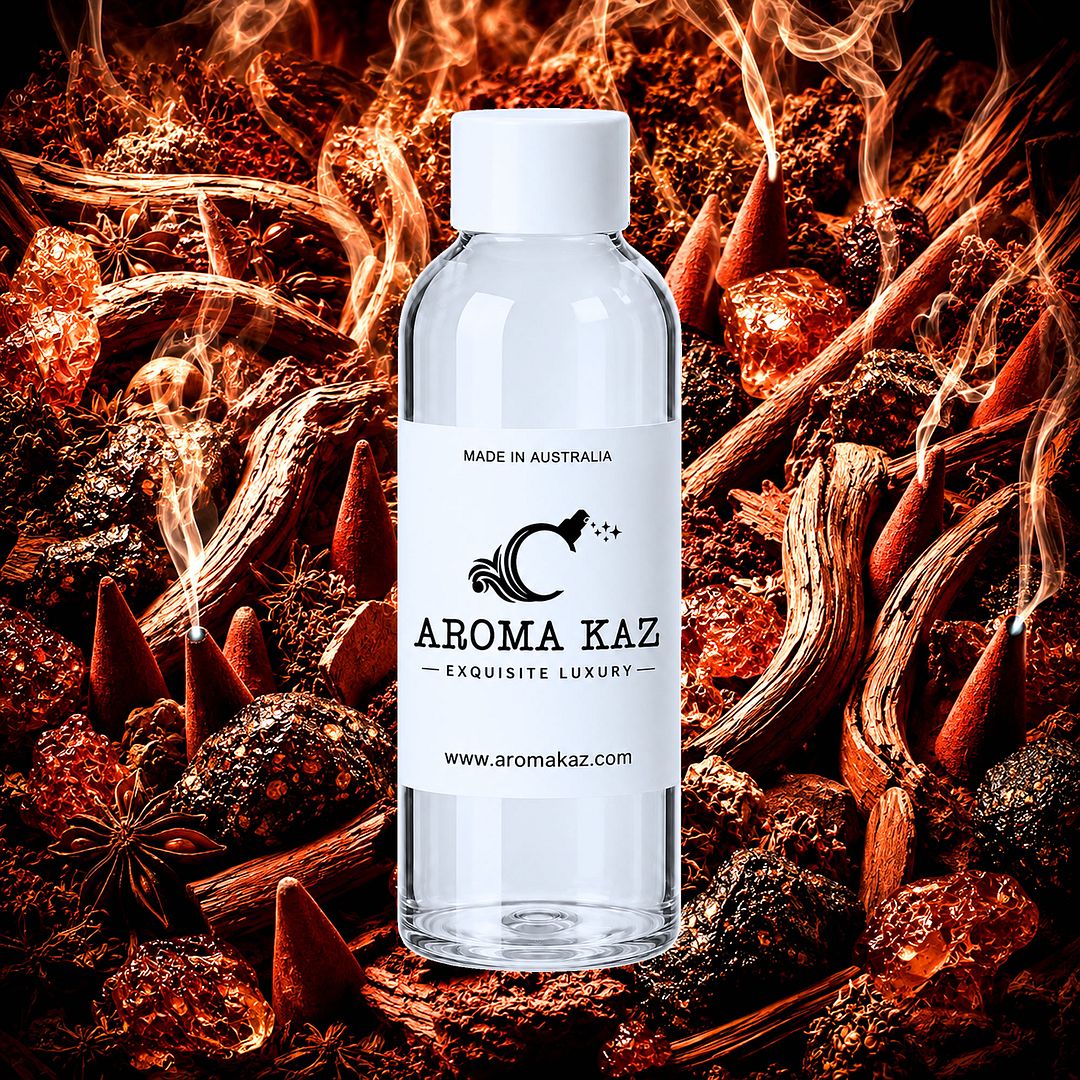 Oriental Sandalwood fragrance oil for candle making, soap making and perfume blending – vegan, cruelty-free featuring warm smooth sandalwood and soft oriental spice, handmade in Australia.