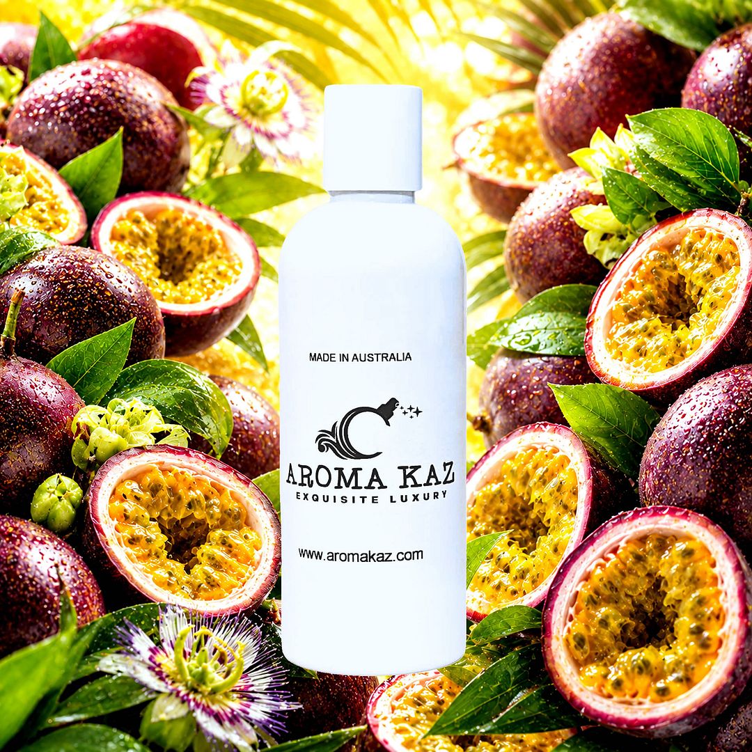 Fresh Passion Fruit Body Wash Shower Gel – vegan, cruelty-free featuring sweet tropical passionfruit, handmade in Australia.