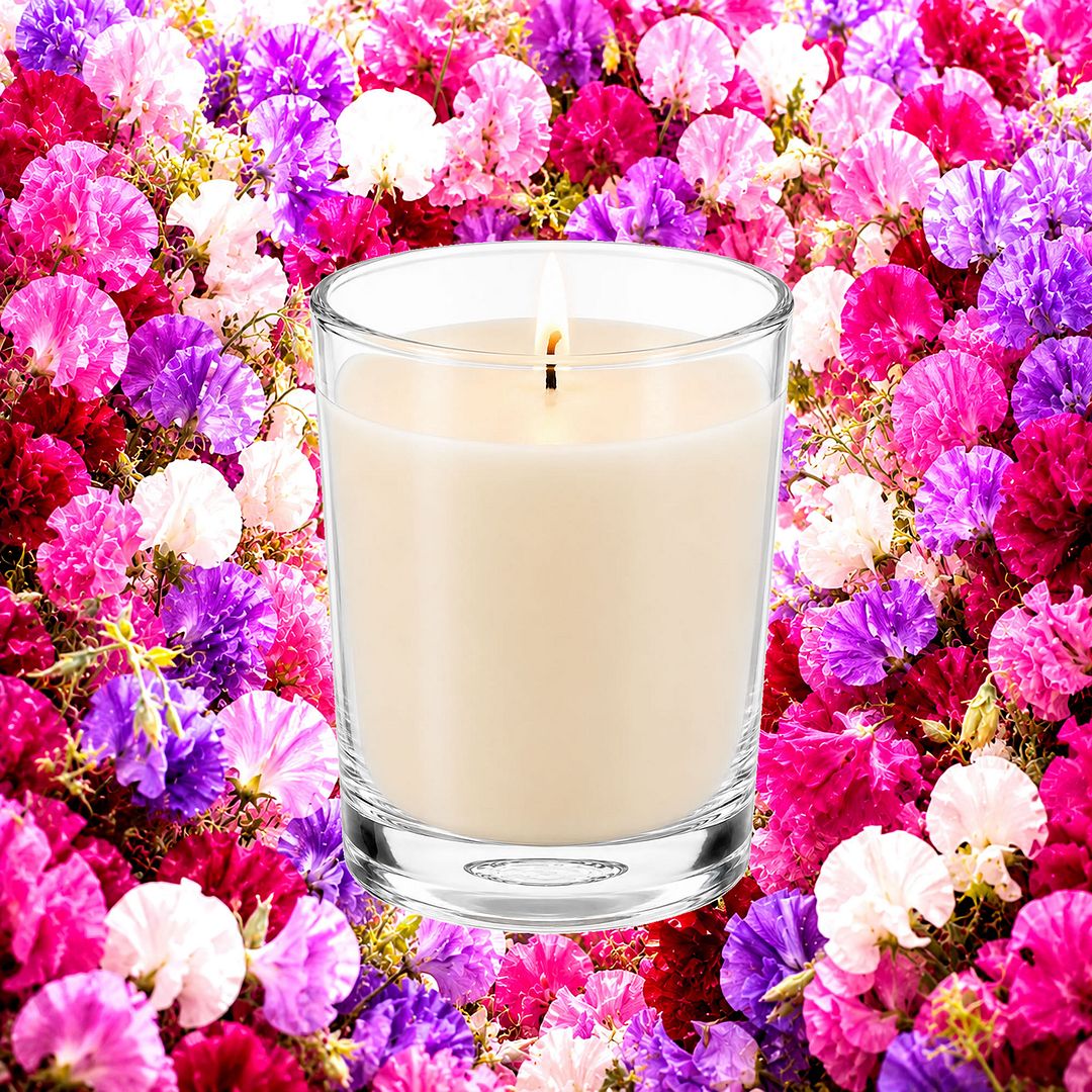 Sweet Pea Scented Votive Candles eco soy plant based – vegan, cruelty-free featuring a fresh floral sweet pea bouquet and gentle fruity notes, handmade in Australia.