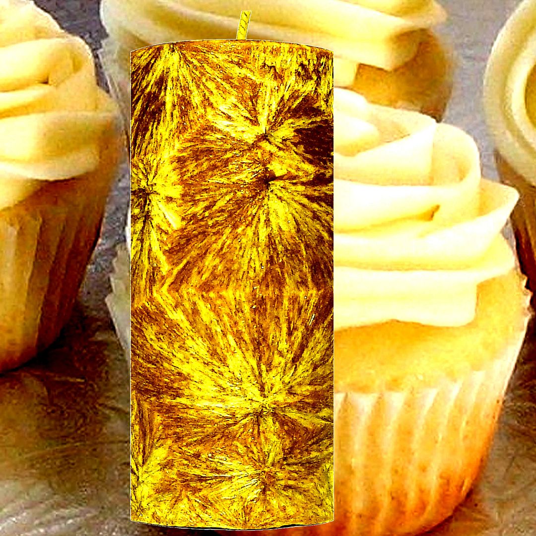 Vanilla Cupcakes Scented Palm Wax Pillar Candle – Vegan, Cruelty-Free, Made in Australia - Long-Lasting Fragrance – Perfect for Weddings, Birthdays, Christmas Gifts & All Occasions