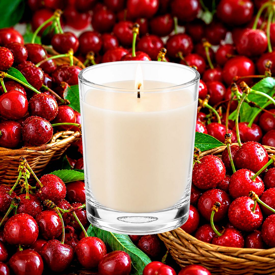 Fresh Cherries Scented Votive Candles eco soy plant based – vegan, cruelty-free featuring juicy sweet cherry aroma, handmade in Australia.