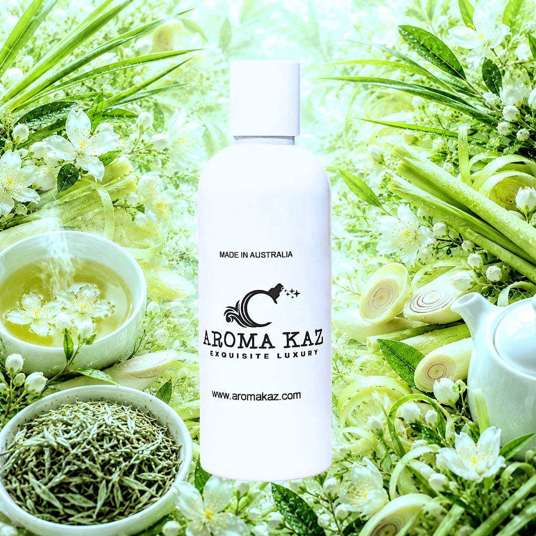 White Tea & Lemongrass Body Wash Shower Gel – vegan, cruelty-free featuring zesty citrus lemongrass and sweetened white tea, handmade in Australia.