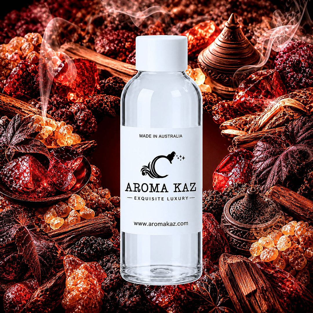 Dragons Blood fragrance oil for candle making, soap making and perfume blending – vegan, cruelty-free featuring a bold resinous incense aroma, handmade in Australia.