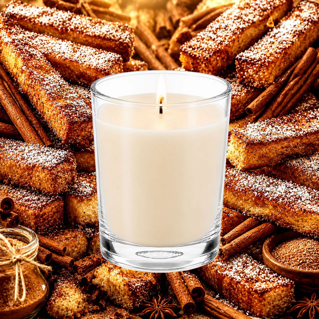 Cinnamon French Toast Scented Votive Candles eco soy plant based – vegan, cruelty-free featuring sweet cinnamon spice and sugary toast fragrance, handmade in Australia.