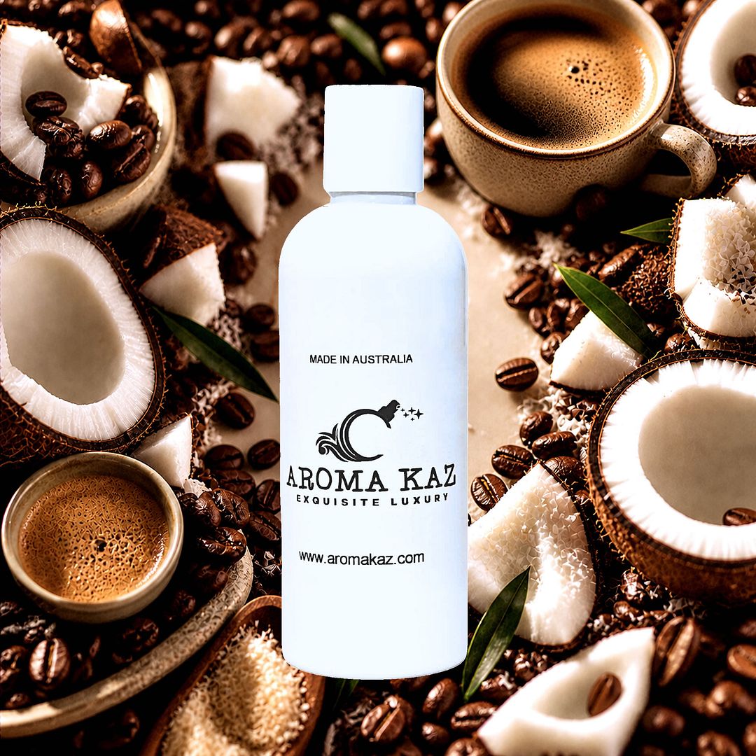 Coffee & Coconut Body Massage Oil – vegan, cruelty-free bold roasted coffee with tropical coconut, handmade in Australia.