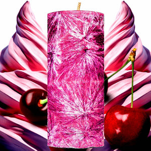 Cherry Musk Vanilla Palm Wax Pillar Candle