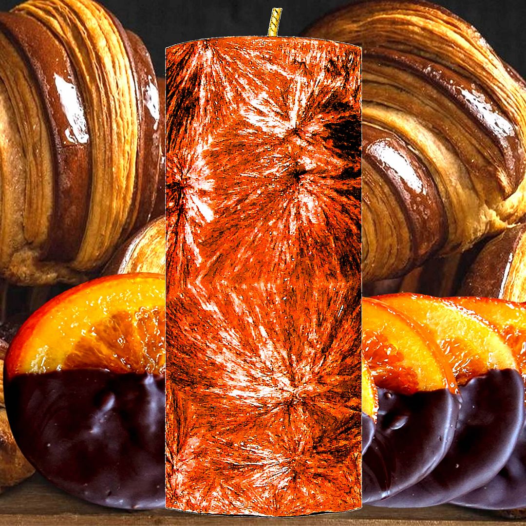 Choc Orange Croissants Palm Wax Pillar Candle