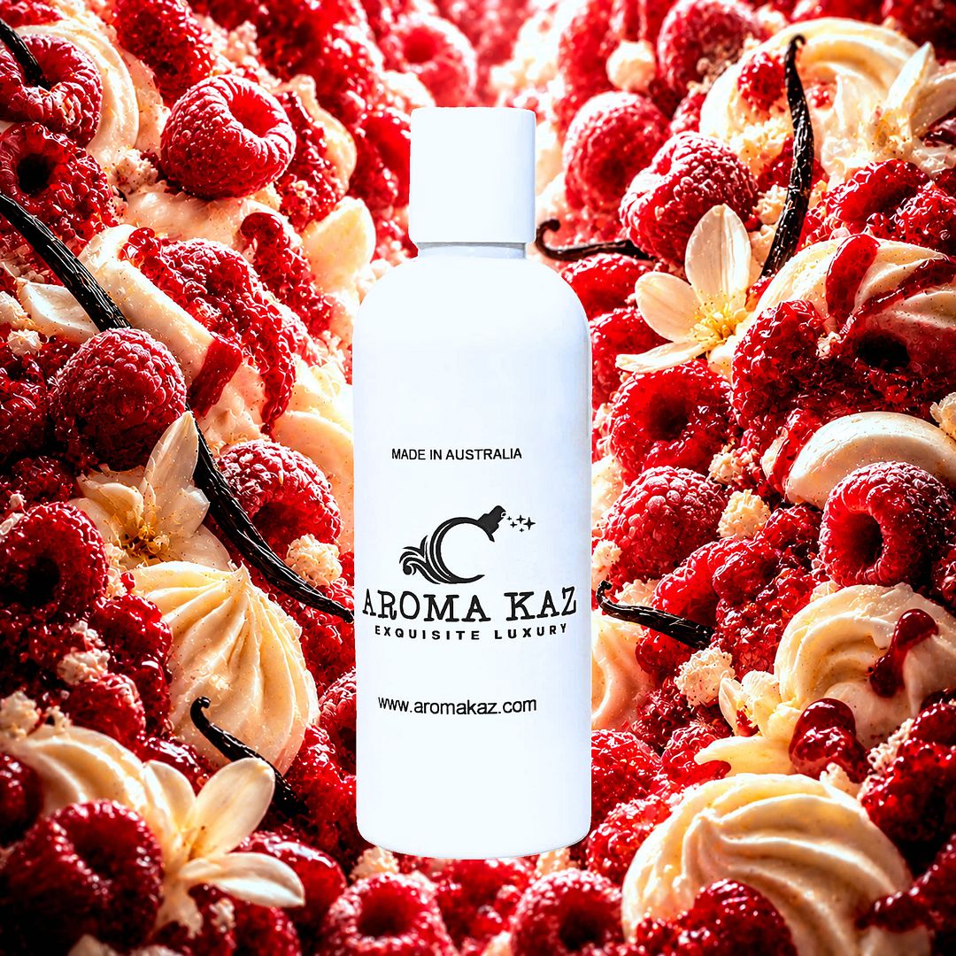 Red Raspberry Vanilla Body Massage Oil – vegan, cruelty-free, plant-based hydrating oil with juicy raspberry and creamy vanilla sweetness, handmade in Australia.